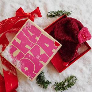 Шапка-ушанка меховая Hello Hossy "Cozy Tara", вишневая глазурь